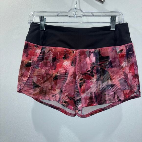 Lululemon Run Times Short II 4" - Sun Dazed Multi Pink / Black | Size 4 - Picture 6 of 11